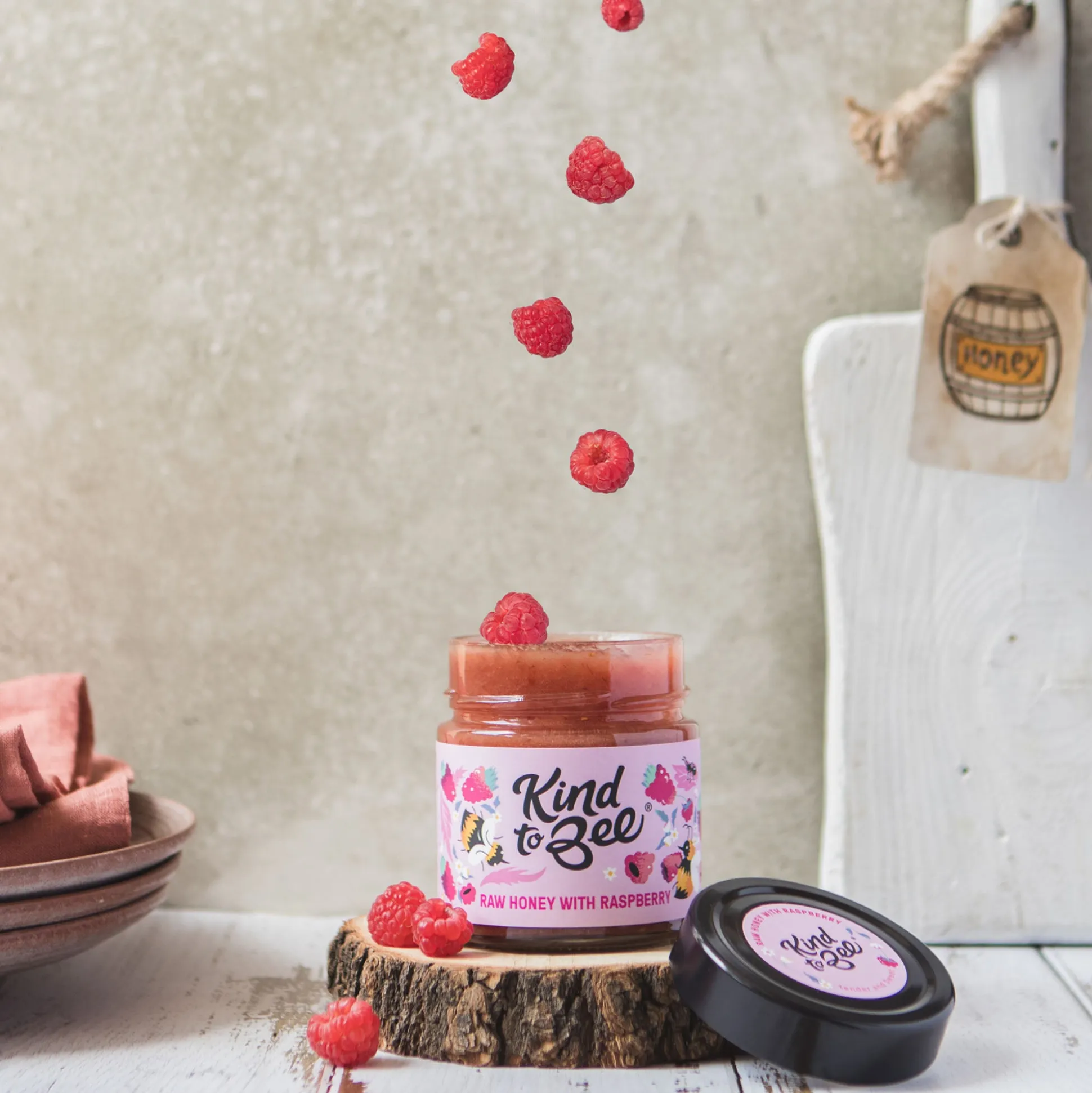 Kind to Bee Honey with Raspberry 250g