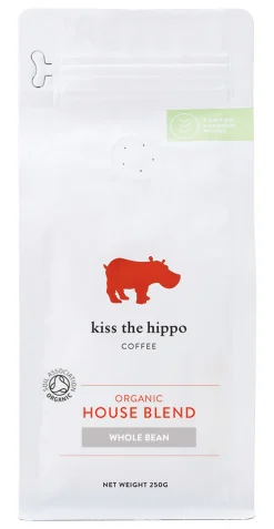 Kiss the Hippo Coffee Organic House Blend 250g (Whole Bean) 250g