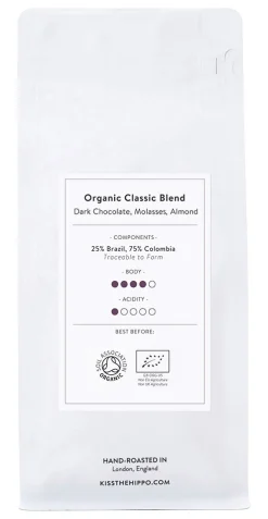 Kiss the Hippo Coffee Organic Classic Blend 250g (Whole Bean) 250g