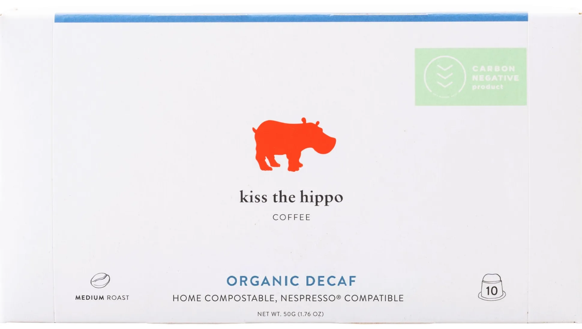 Kiss the Hippo Coffee Organic Decaf Blend Pods 10 pods