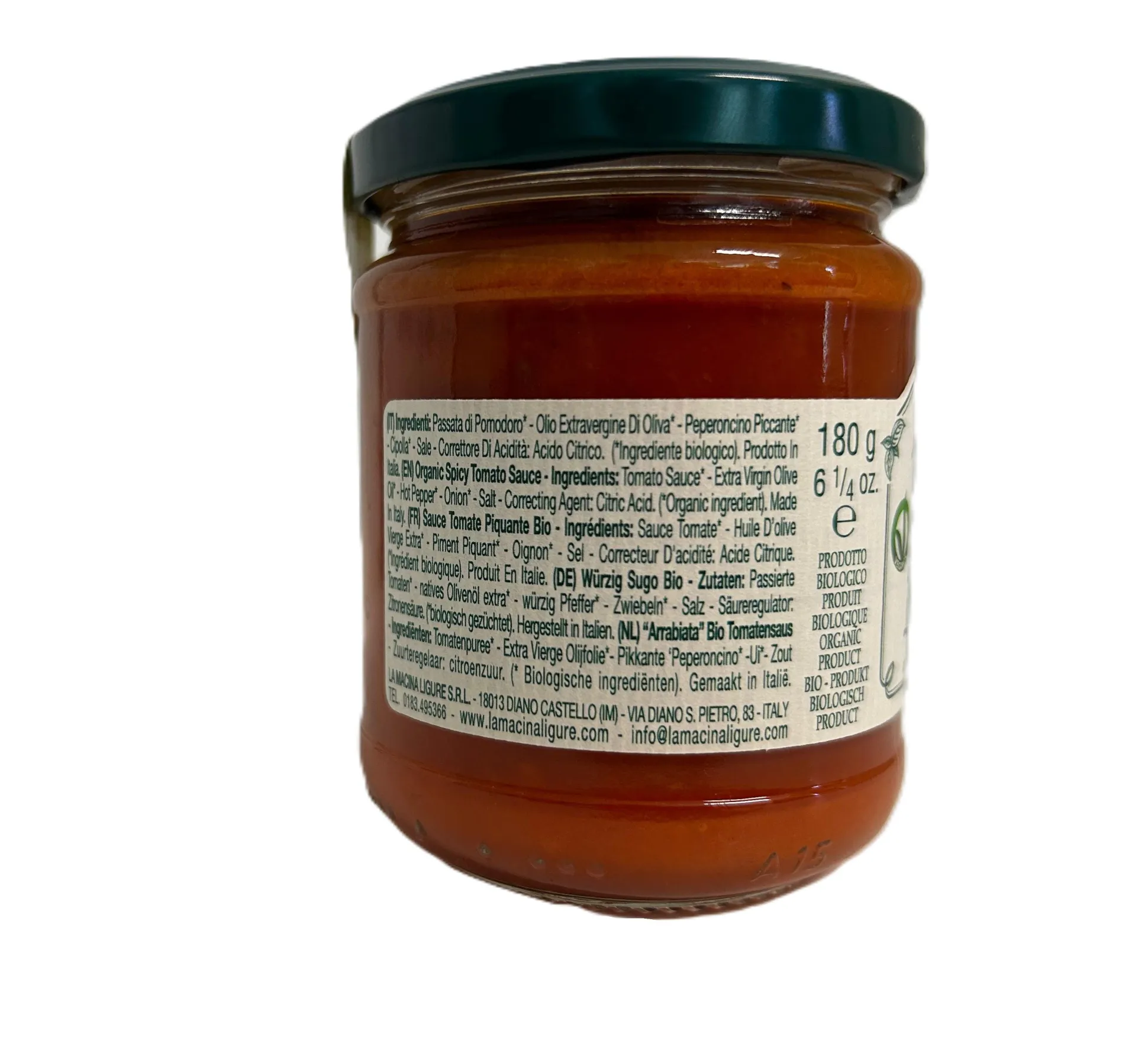 La Macina Ligure Spicy Tomato Sauce 180g