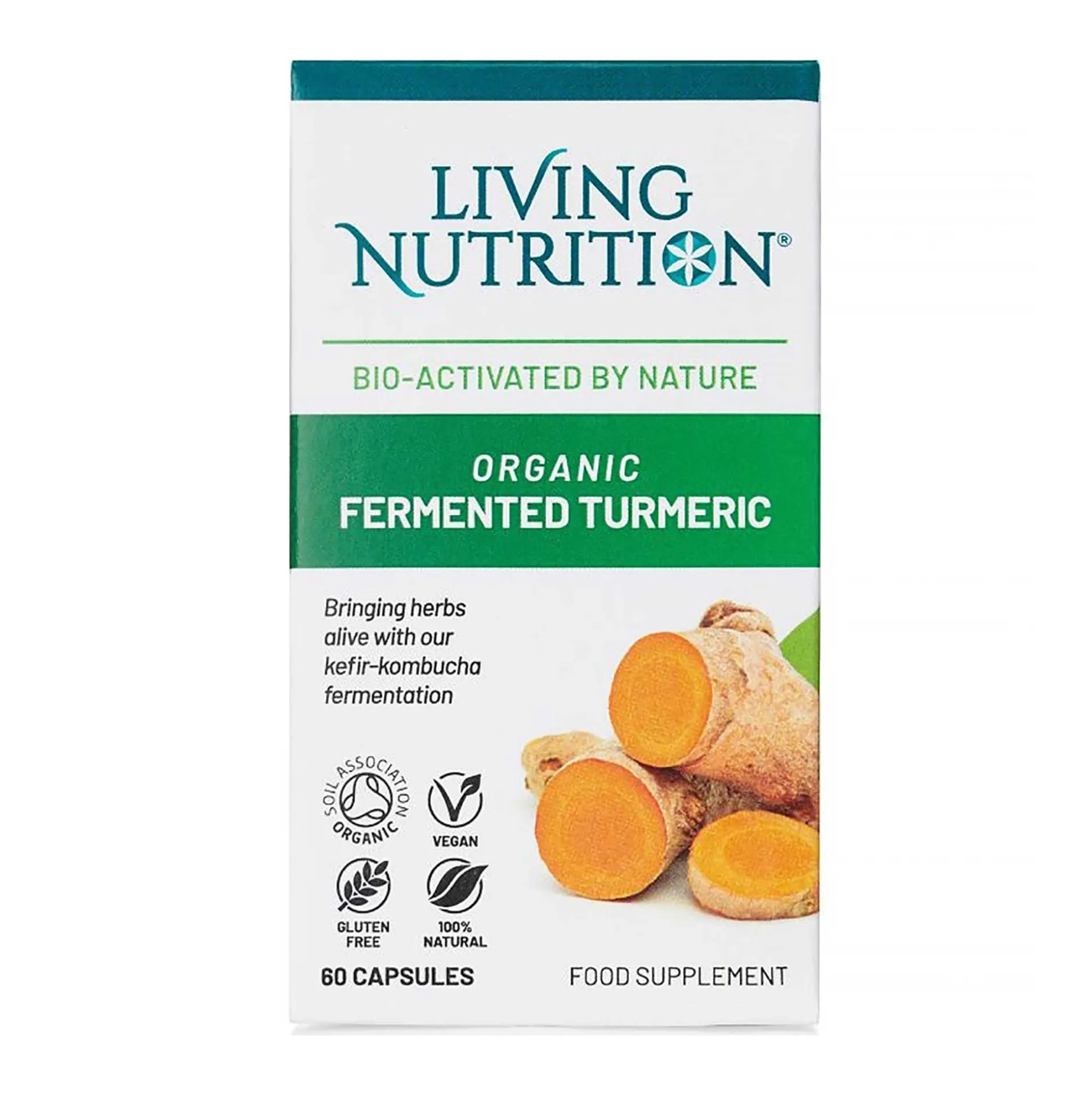 Living Nutrition Fermented Turmeric 60 Caps
