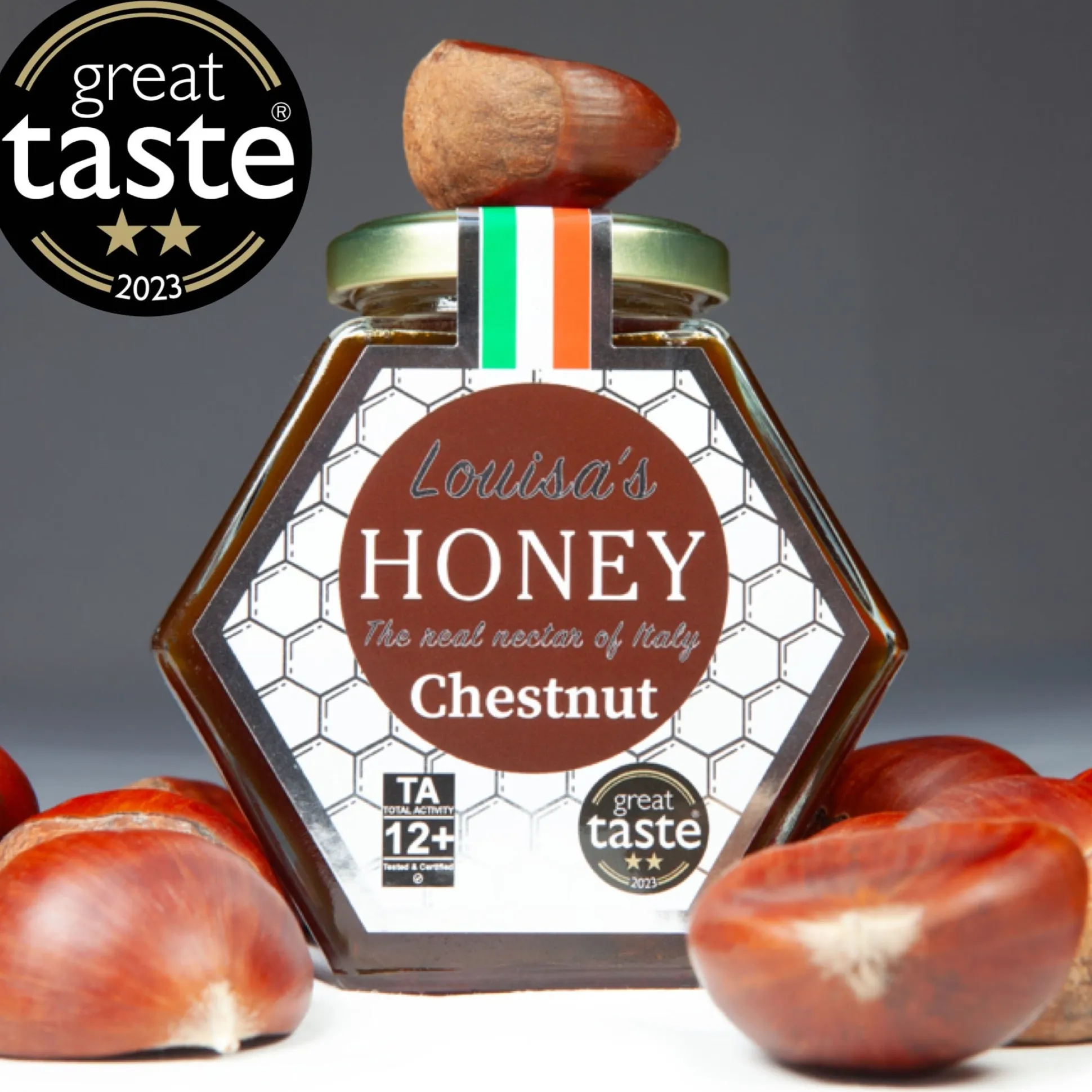 Louisa's Chestnut Honey - TA Rating 12 + Comparative to 354 MGO 400g