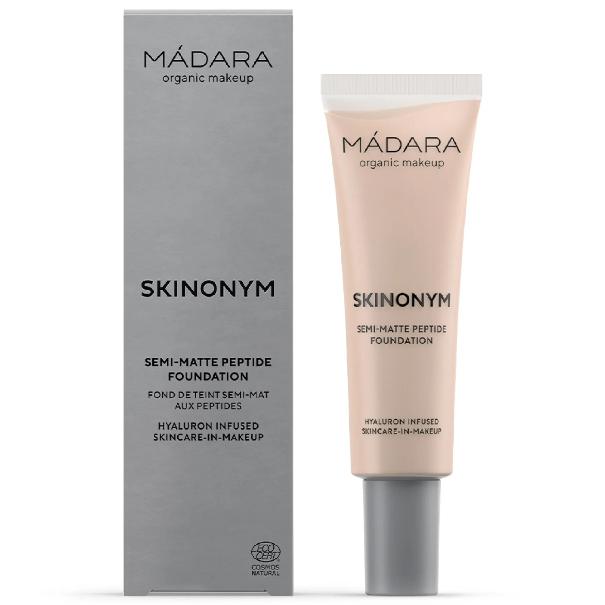 MADARA SKINONYM Semi-Matte Peptide Foundation, #20 IVORY 30ml