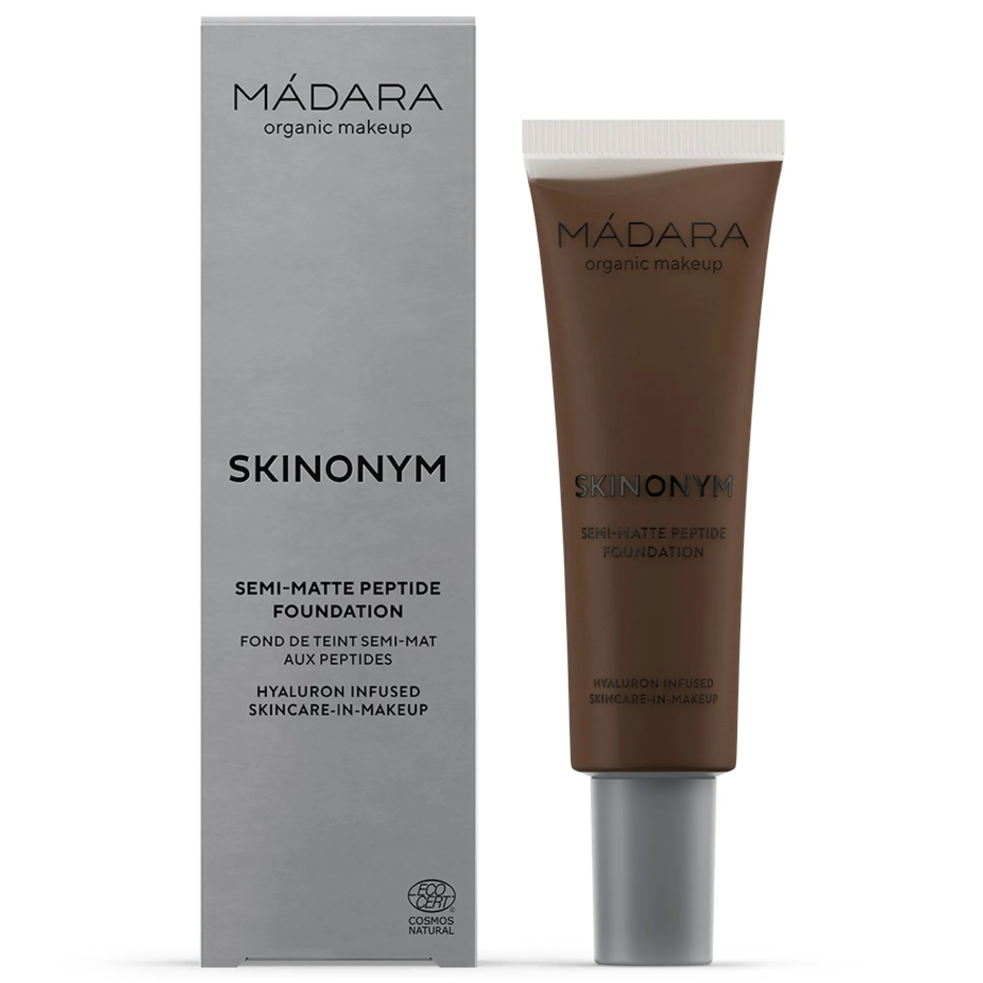 MADARA SKINONYM Semi-Matte Peptide Foundation, #100 MOCHA 30ml