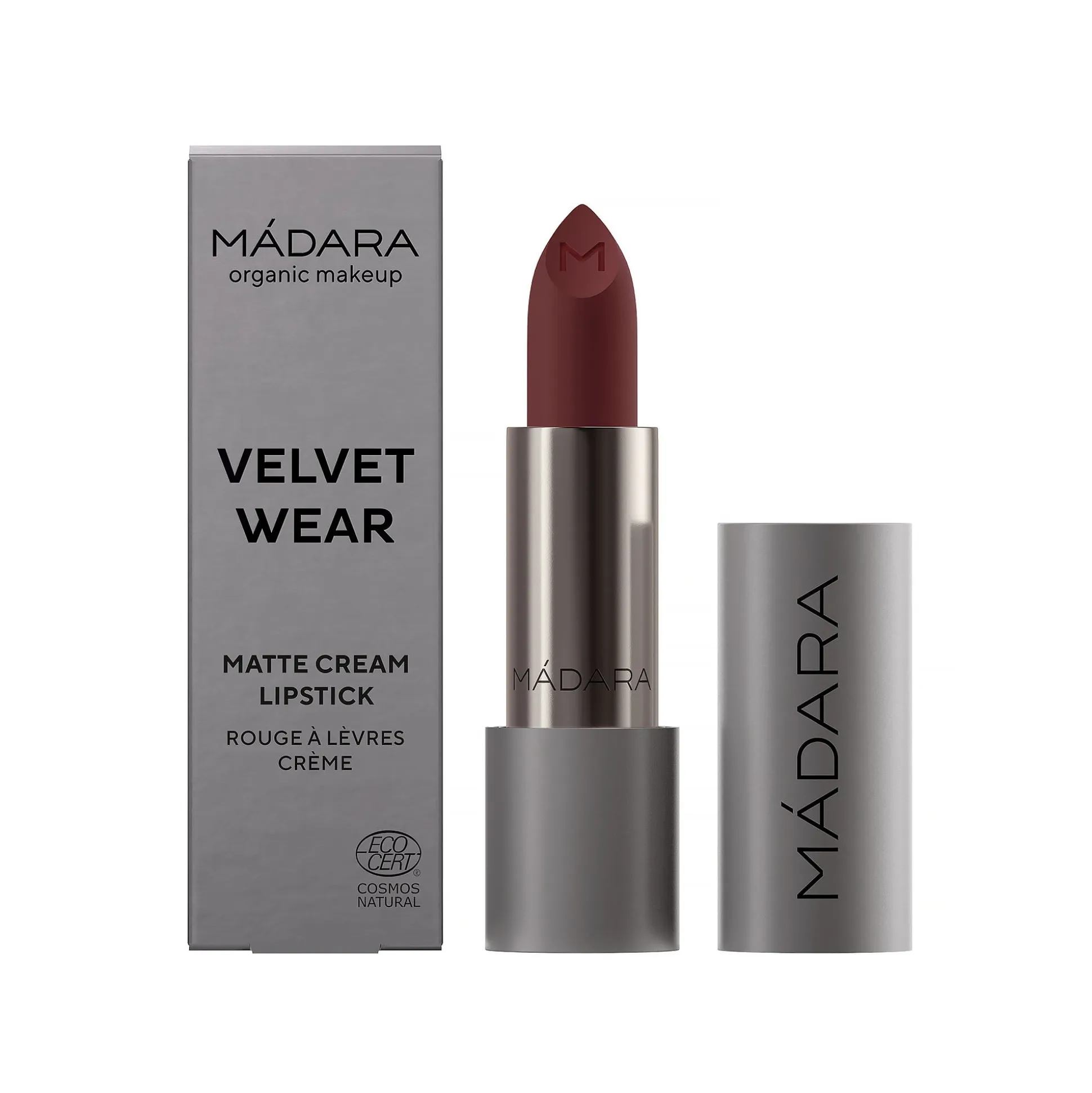 MADARA VELVET WEAR Matte Cream Lipstick, #35 DARK NUDE 3g