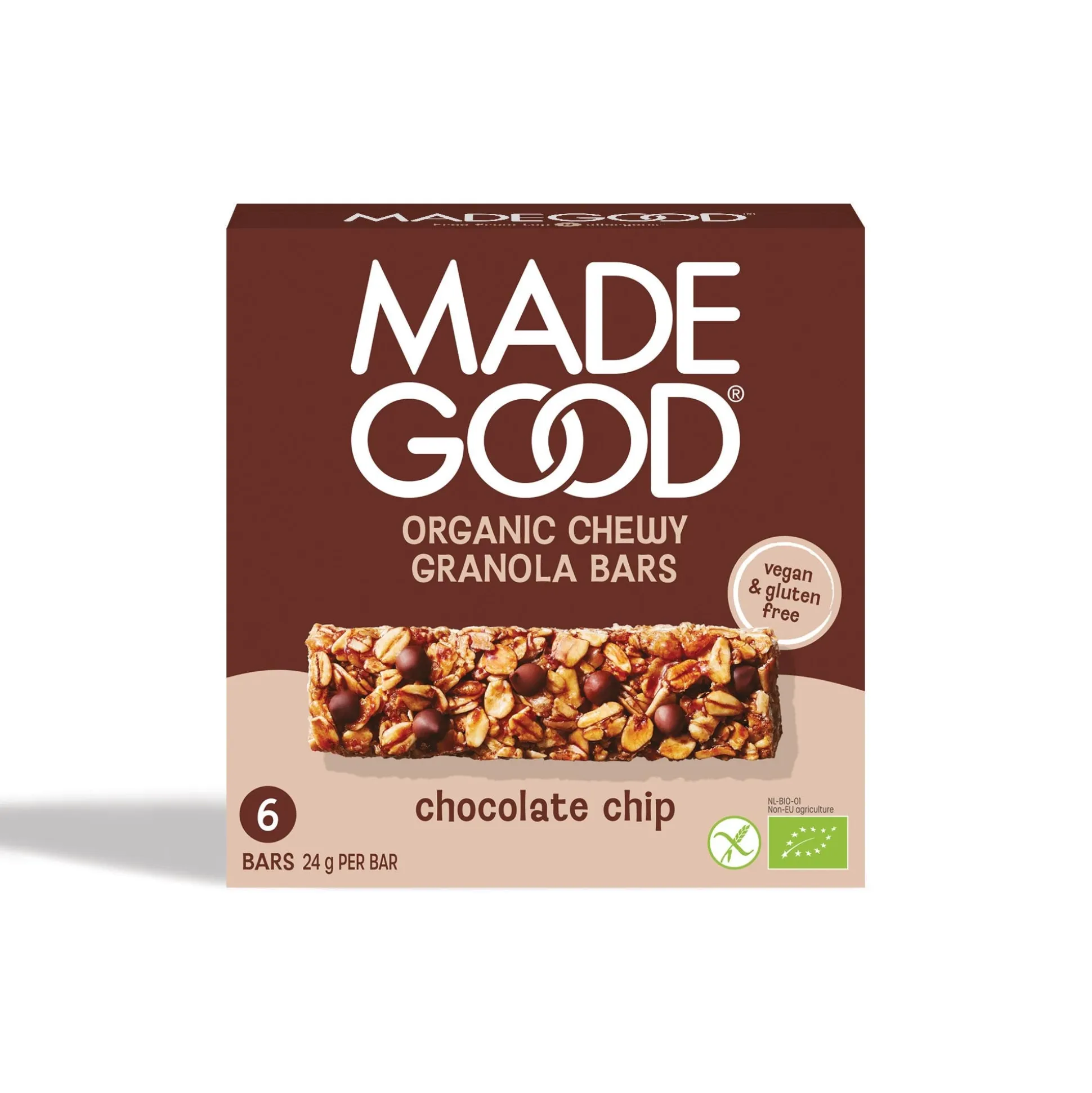 MadeGood Granola Bar, Chocolate Chip 6x24g