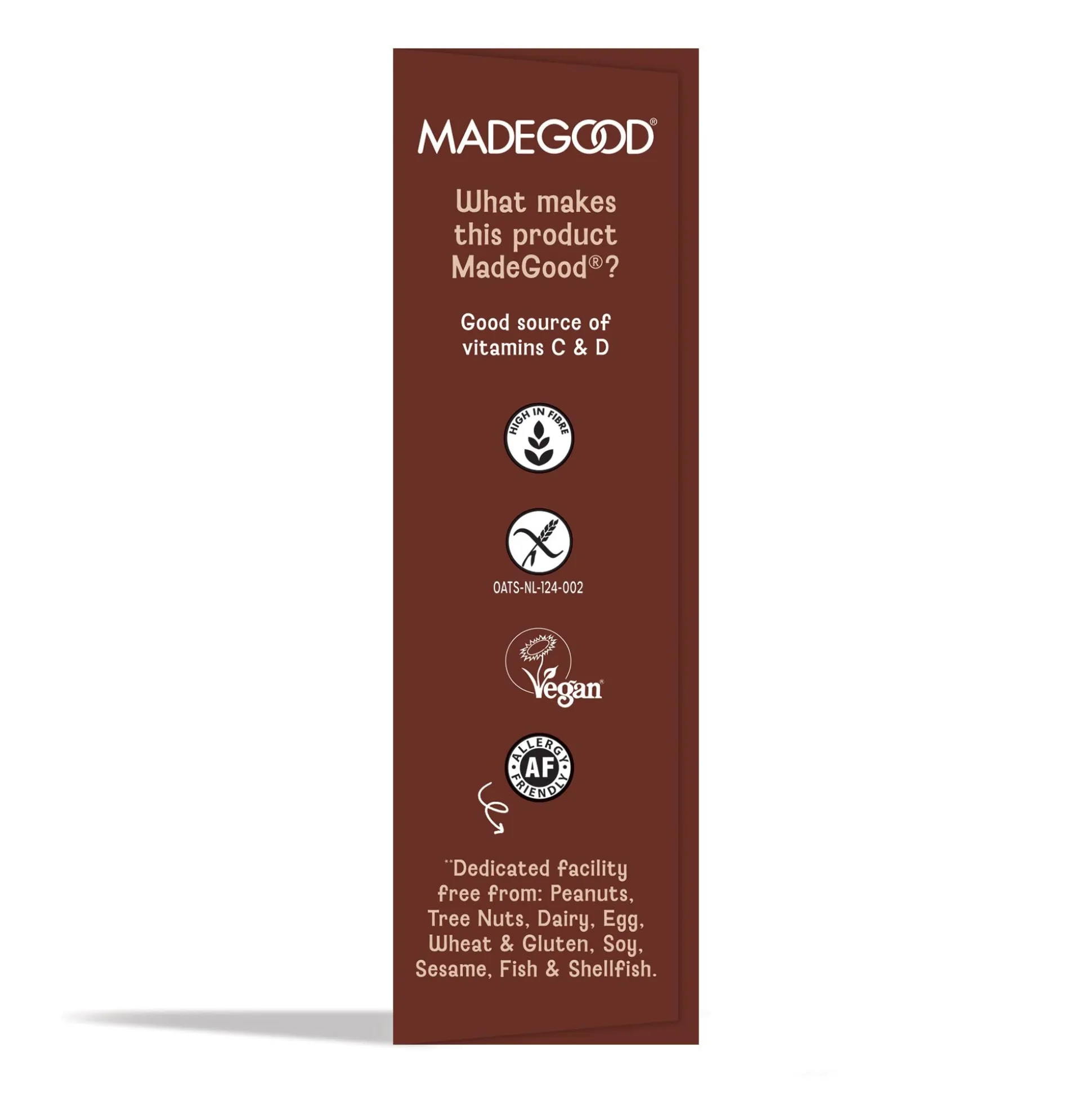 MadeGood Granola Bar, Chocolate Chip 6x24g