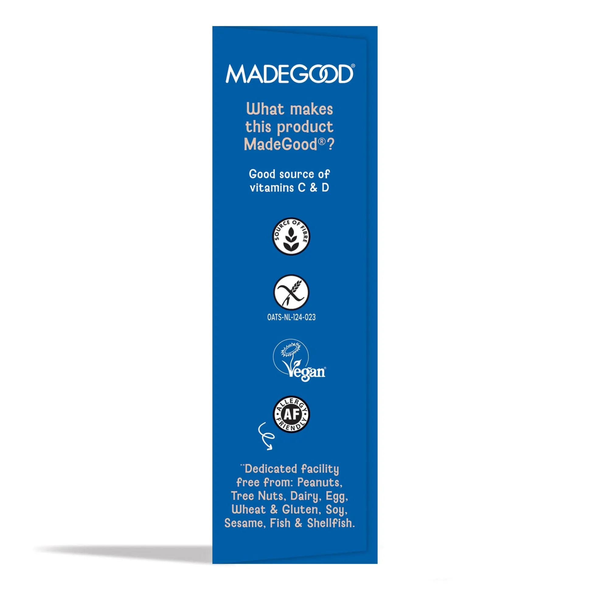 MadeGood Granola Bar, Chocolate Drizzled Vanilla 5x24g