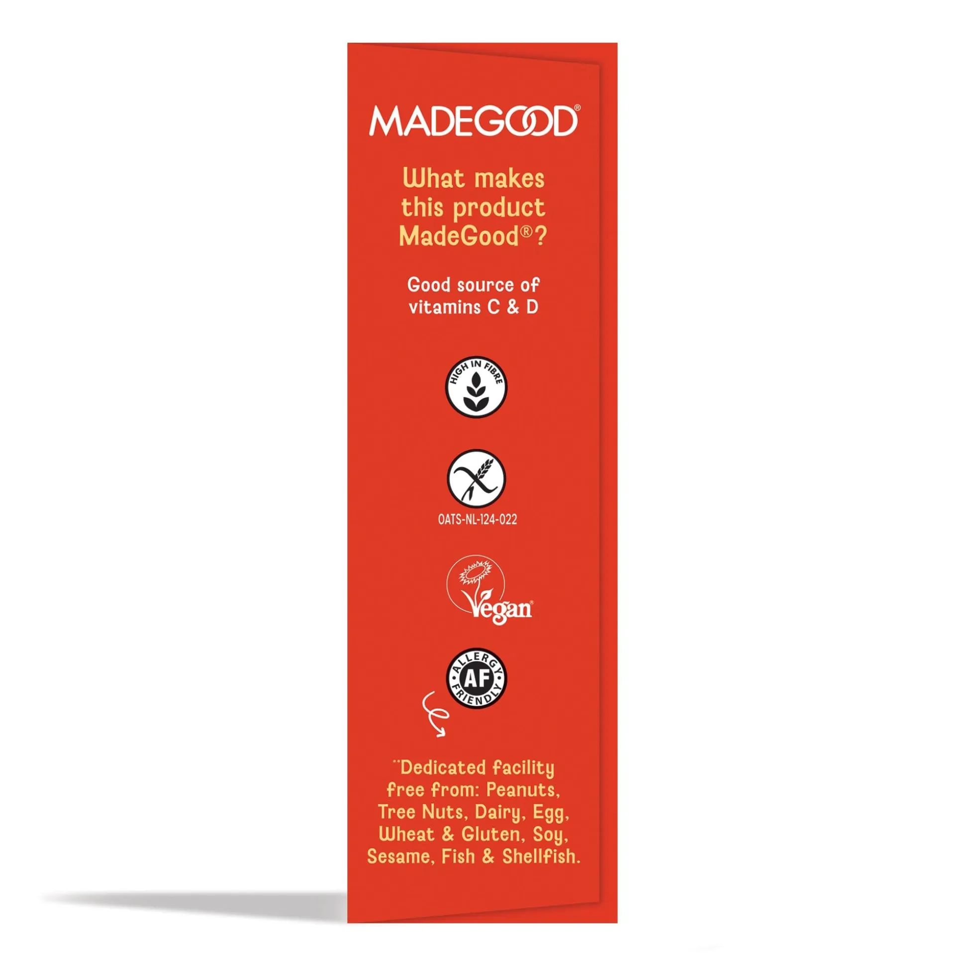 MadeGood Morning Bars, Cinnamon Bun 5x30g