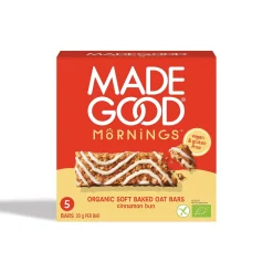 MadeGood Morning Bars, Cinnamon Bun 5x30g