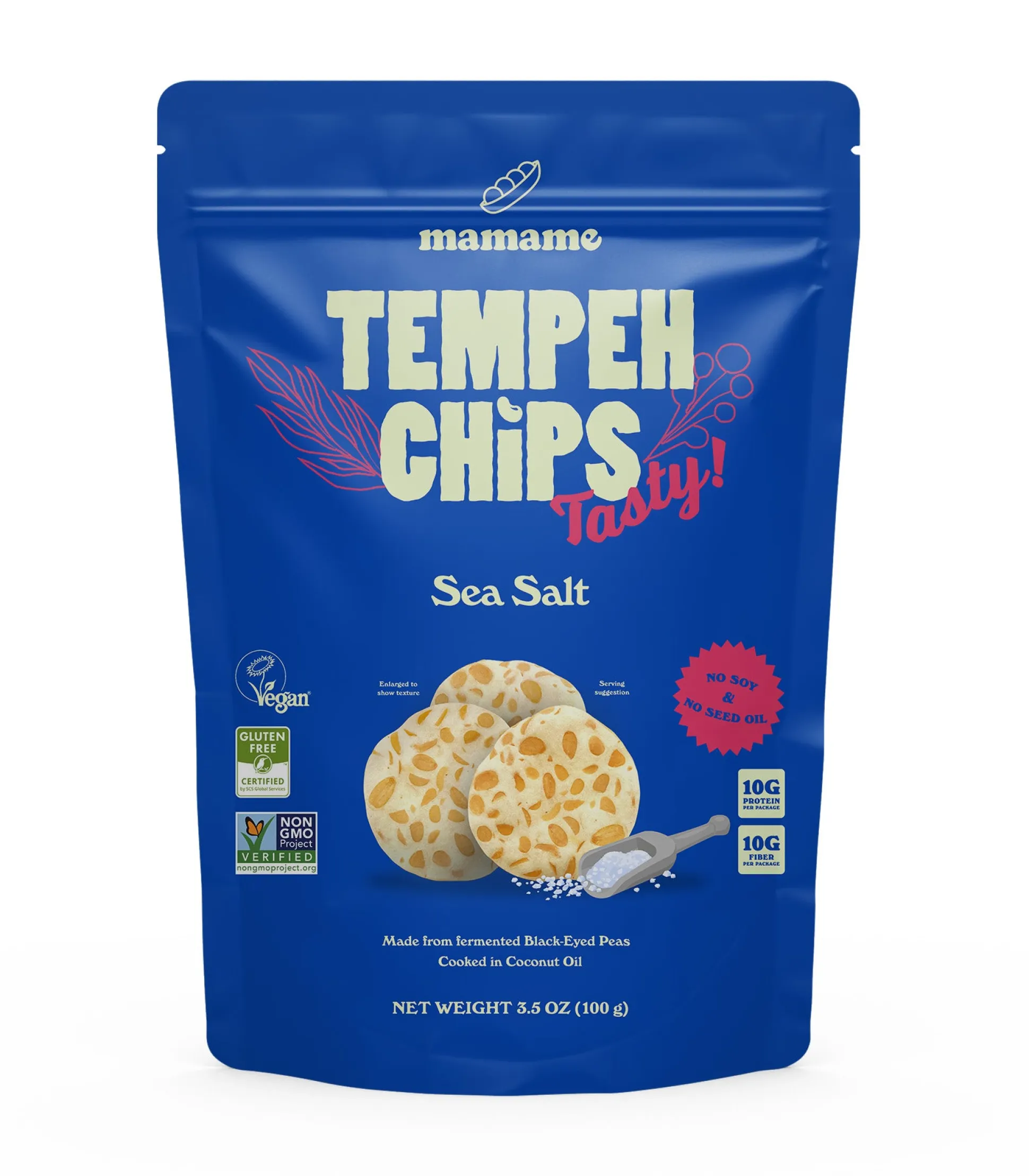 Mamame Tempeh Chips Sea Salt 100g