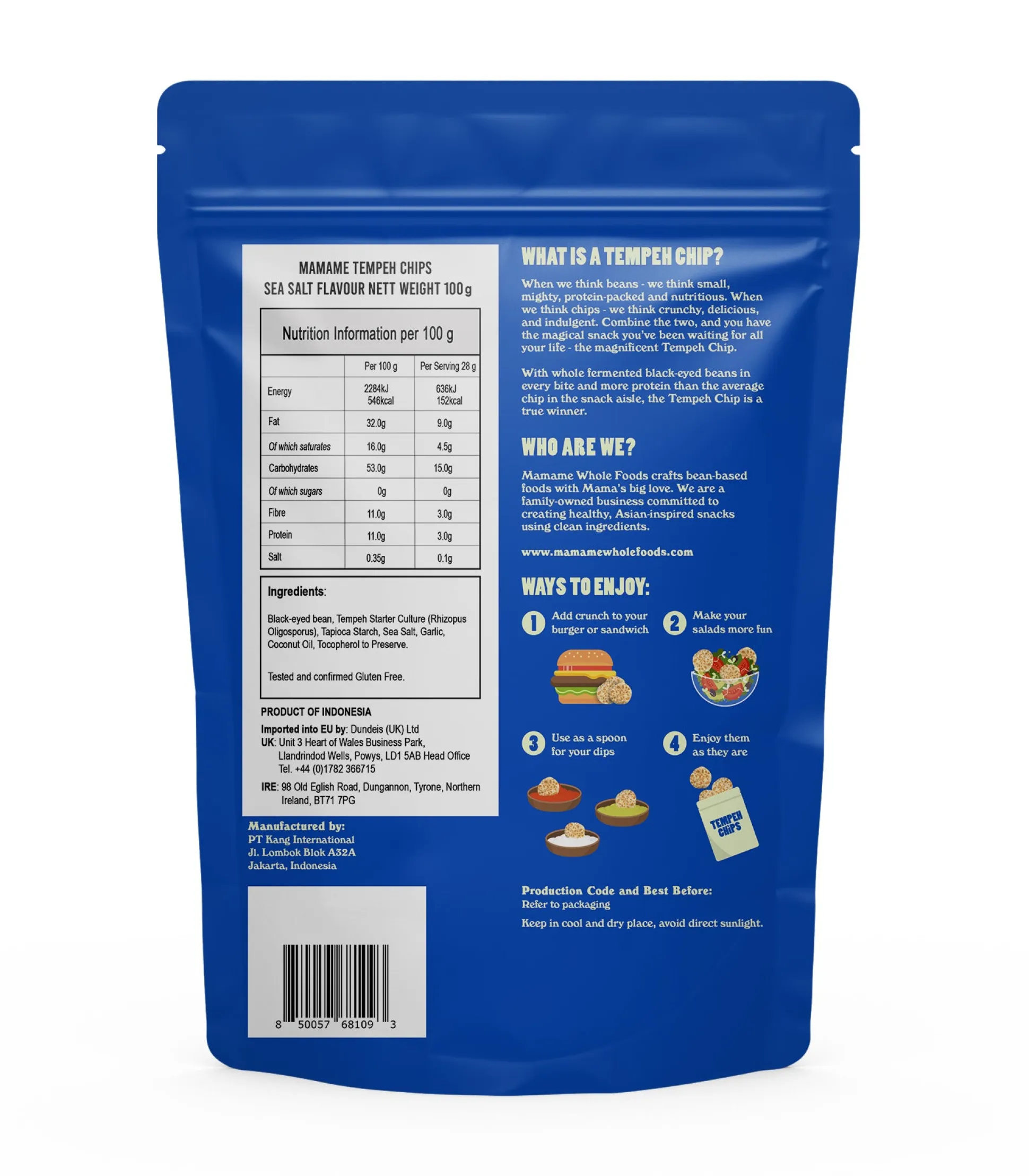 Mamame Tempeh Chips Sea Salt 100g
