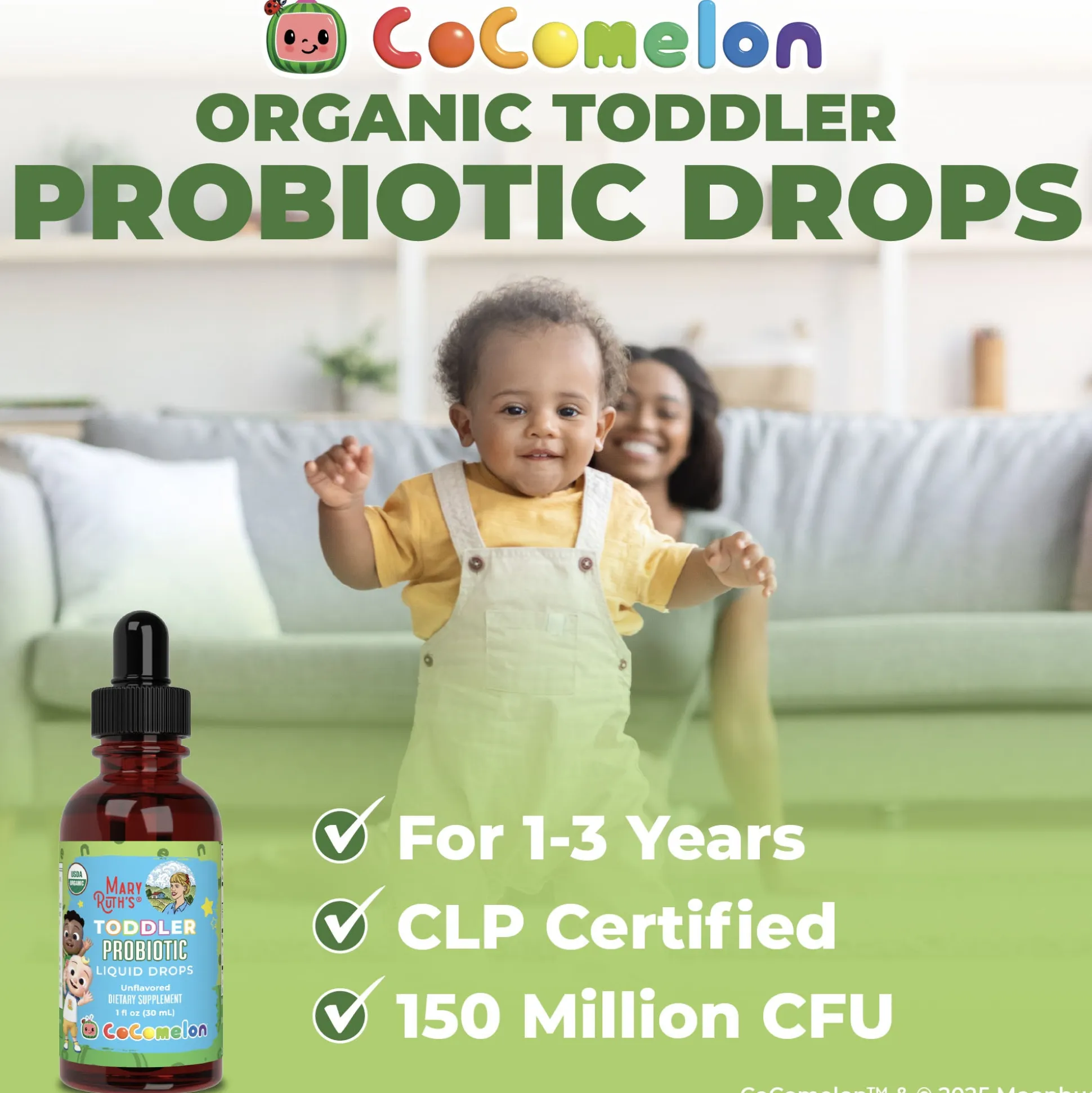 MaryRuth's Coco Toddler Probiotic Drops, Unflavored 29ml