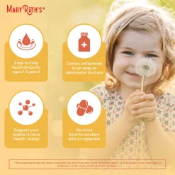 MaryRuth's Toddler Vitamin D3+K2 Drops, Unflavored 29ml