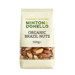 Minton & Donello Organic Whole Brazils 500g