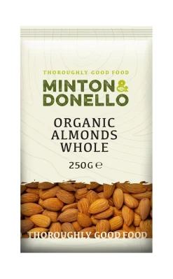 Minton & Donello Organic Whole Almonds 250g