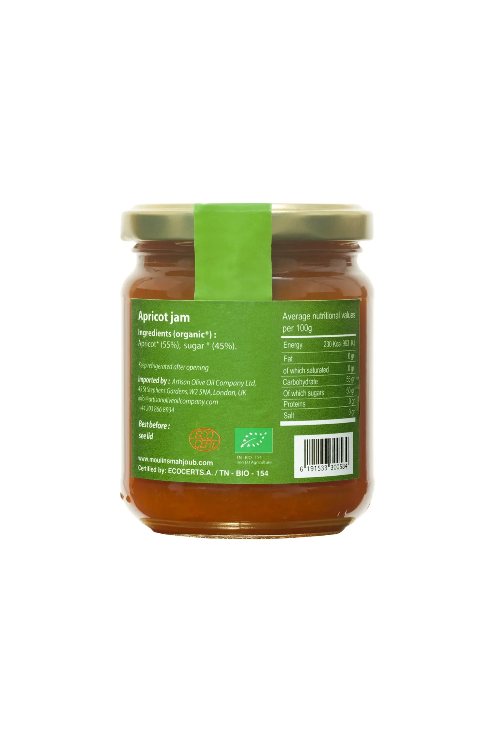 Moulins Mahjoub Apricot Jam 240g