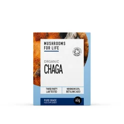 Mushrooms For Life Organic Chaga Pure Grade Extract Powder 60g