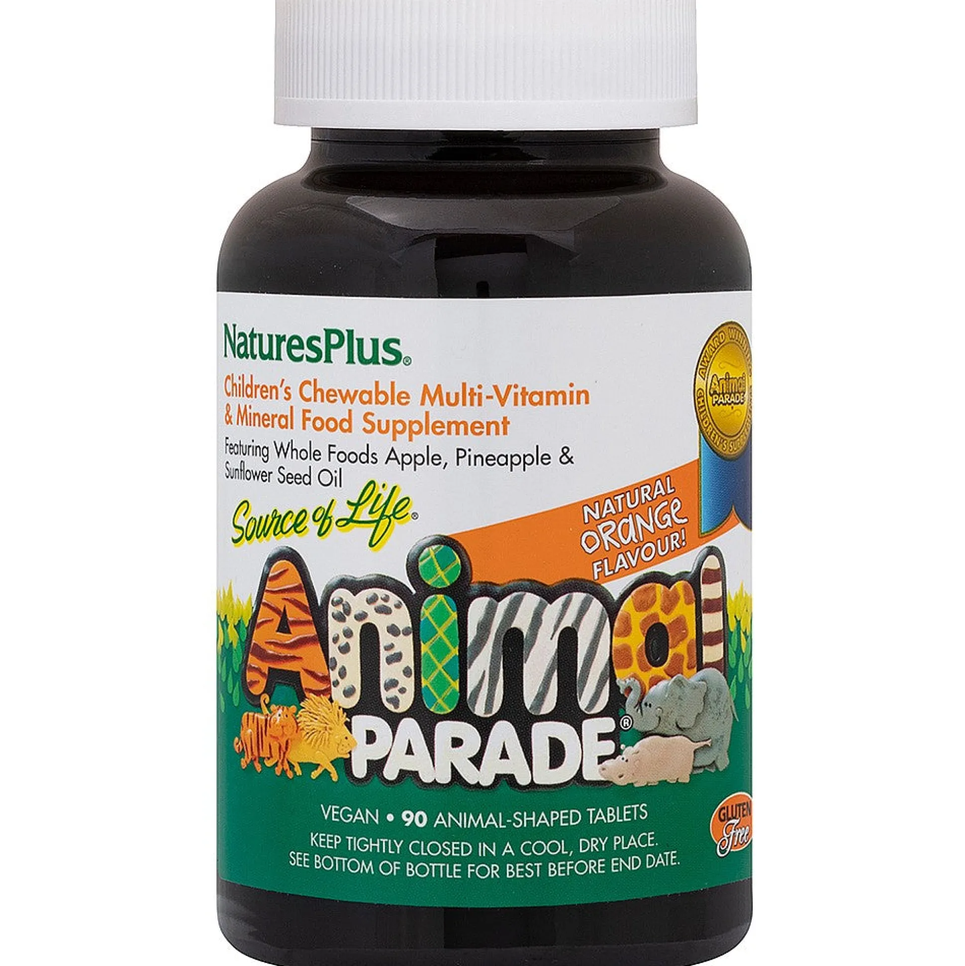 Nature's Plus Children's Chewable Multi-vitamins and Mineral Supplement 90 tabs
