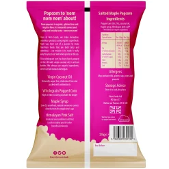 nom organic salted maple popcorn 25g