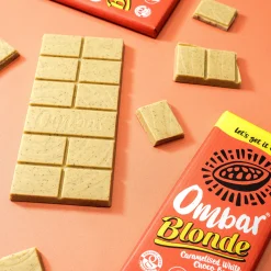 Ombar Blonde Caramelised White Choco Bar 70g