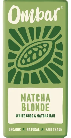 Ombar Matcha Blonde caramelised white choco bar 70g