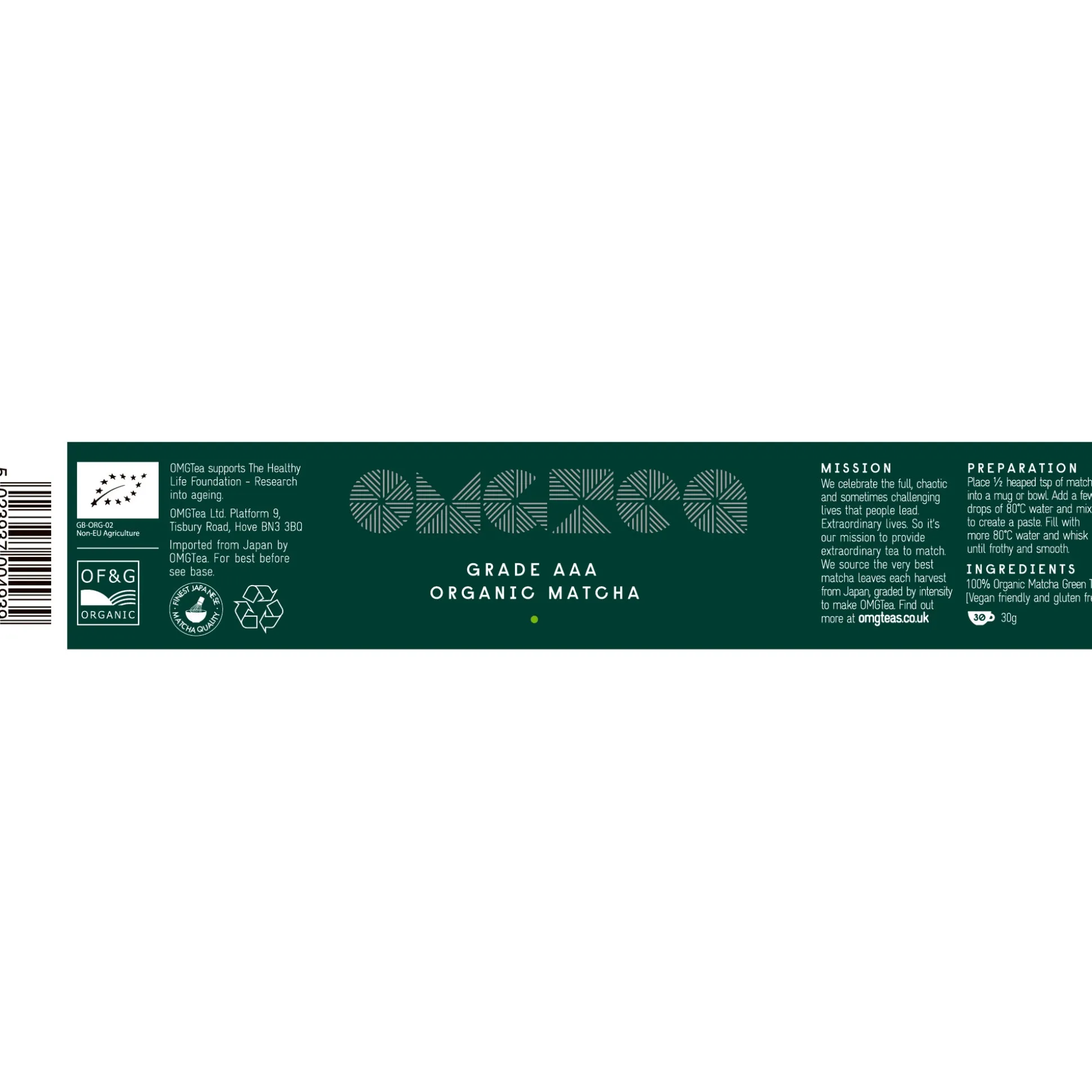OMGTEA AAA Grade Matcha 30g