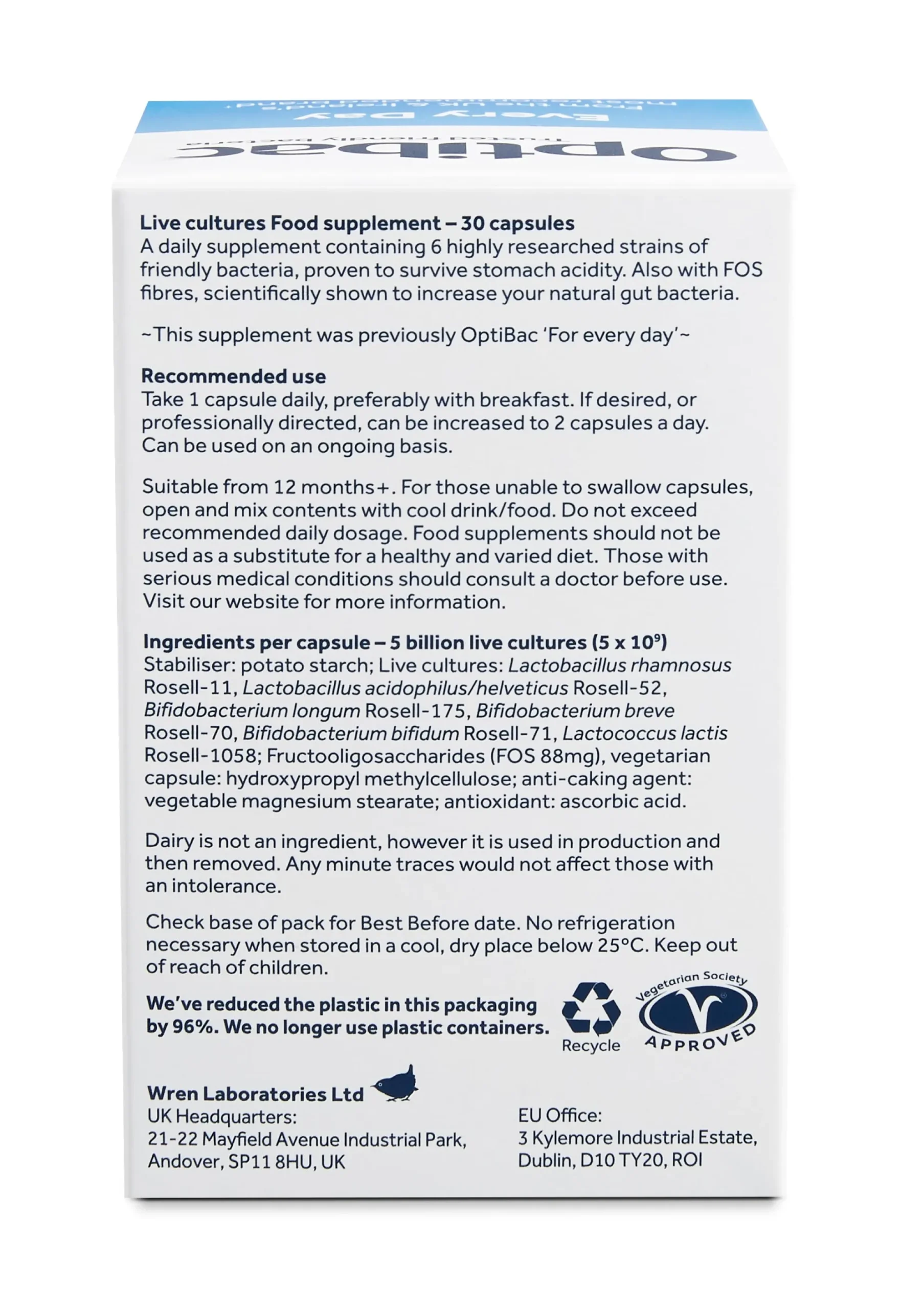 Optibac Probiotics For every day 30 caps