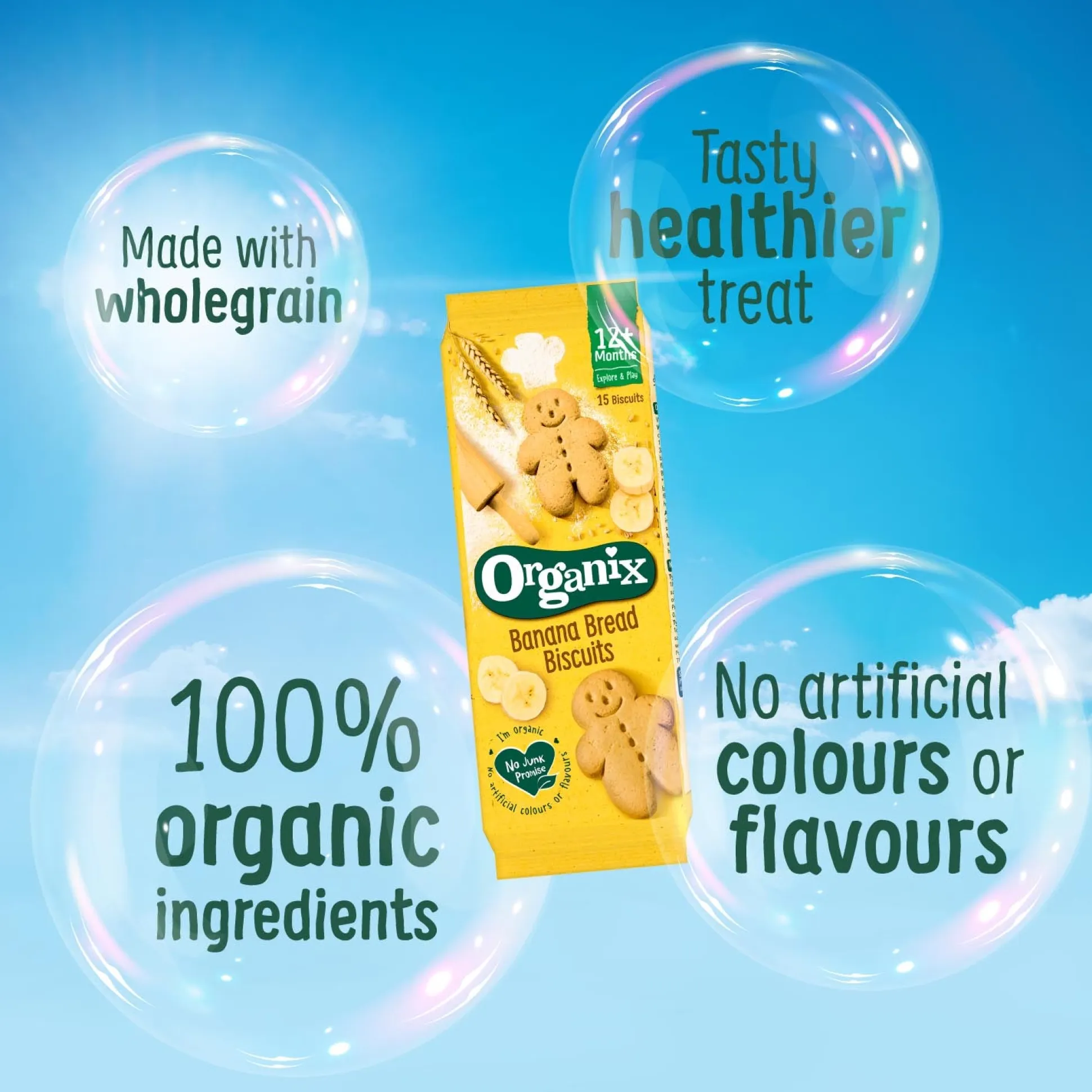 Organix Banana Bread Biscuits 135g