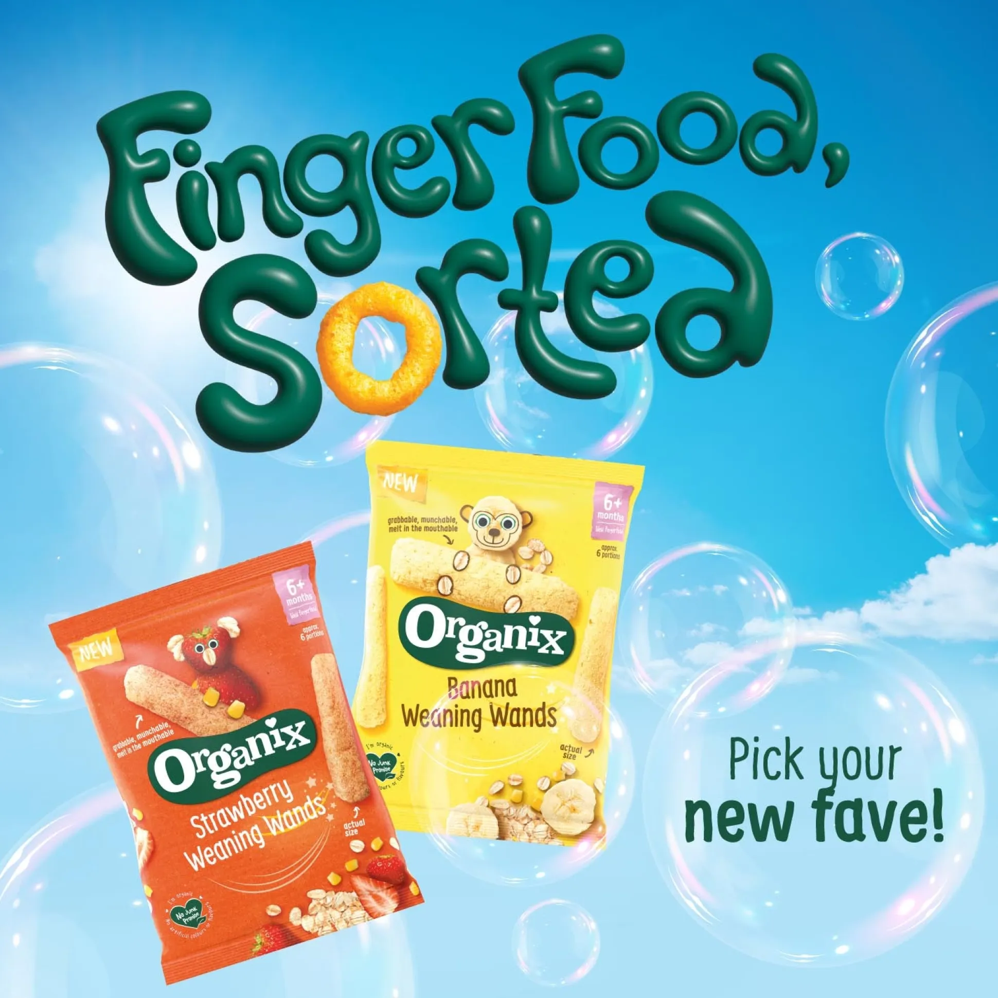 Organix Banana Weaning Wands 25g