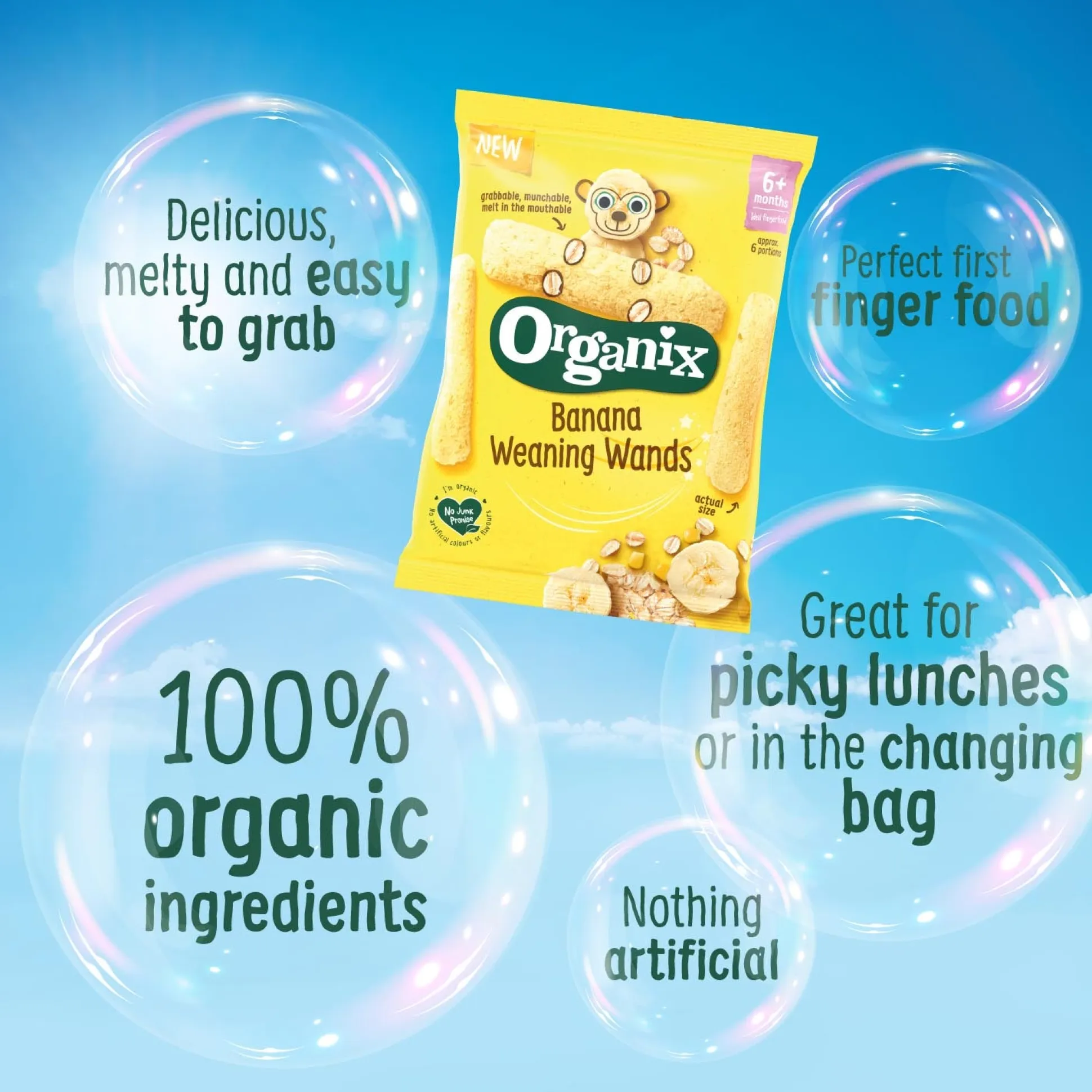 Organix Banana Weaning Wands 25g