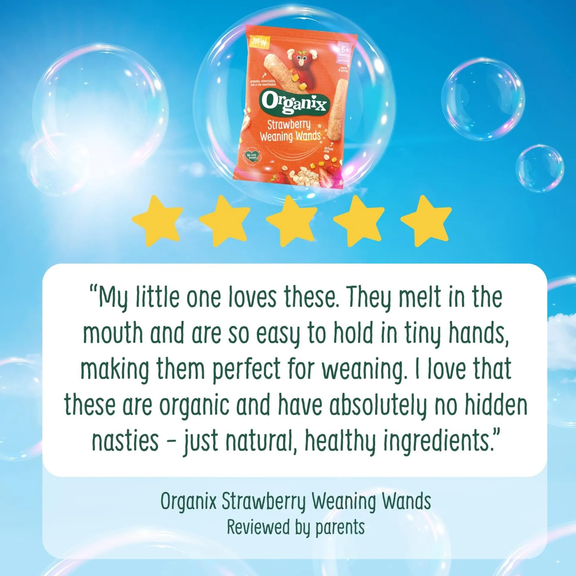Organix Banana Weaning Wands 25g