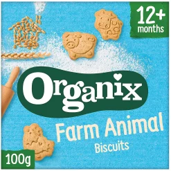 Organix Farm Animal Toddler Snack Biscuits 100g