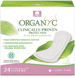 Organyc Panty Liners Folded; Light Flow 24
