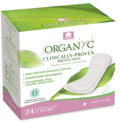Organyc Panty Liners Folded; Light Flow 24