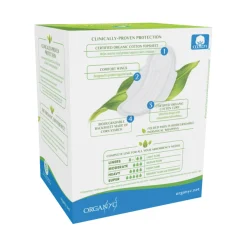 Organyc Sanitary Pads; Moderate Flow 10