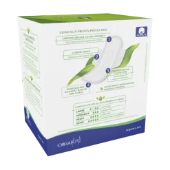 Organyc Sanitary Pads; Night; Heavy Flow 10