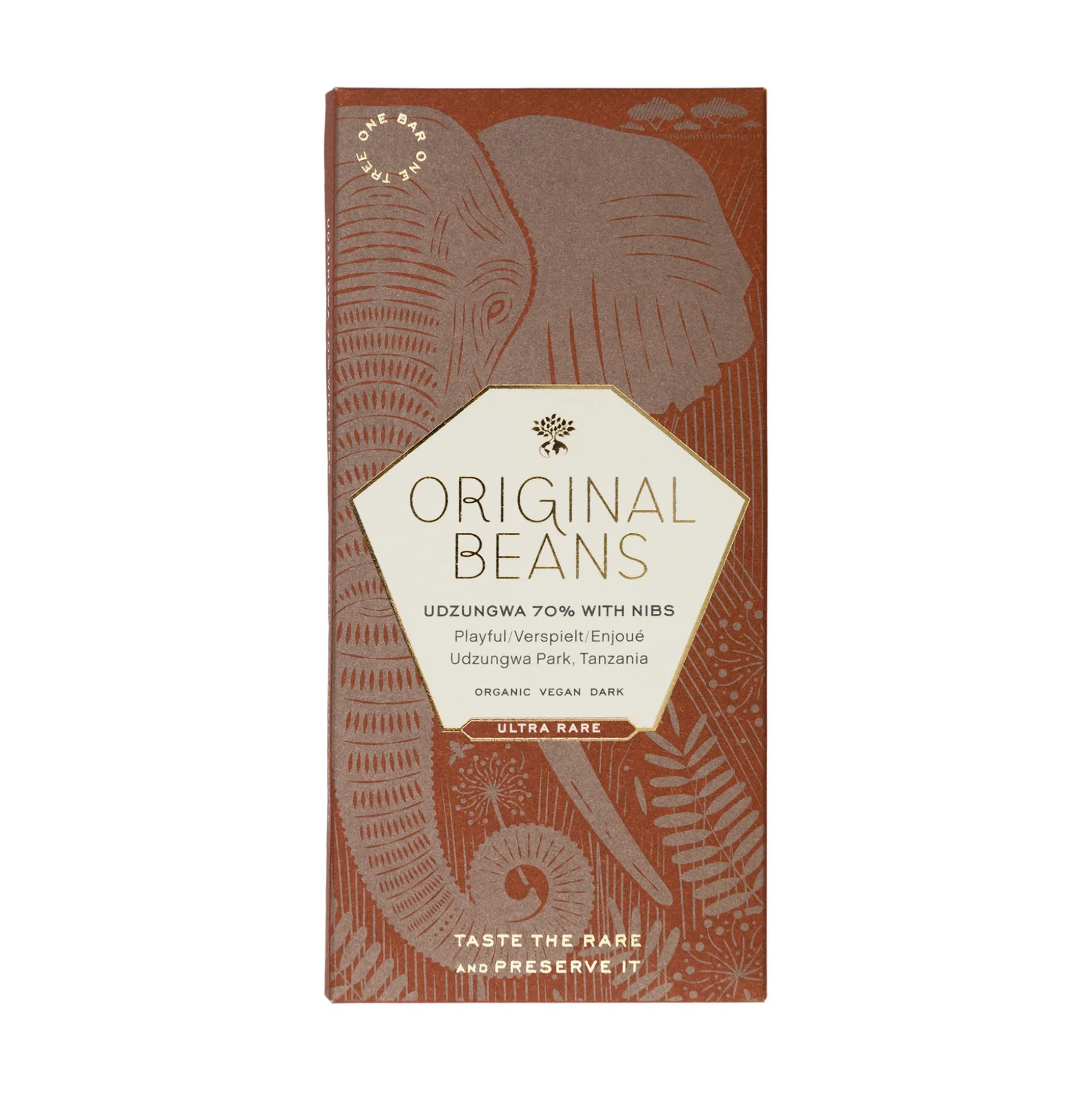 Original Beans Udzungwa 70% with Nibs 70g
