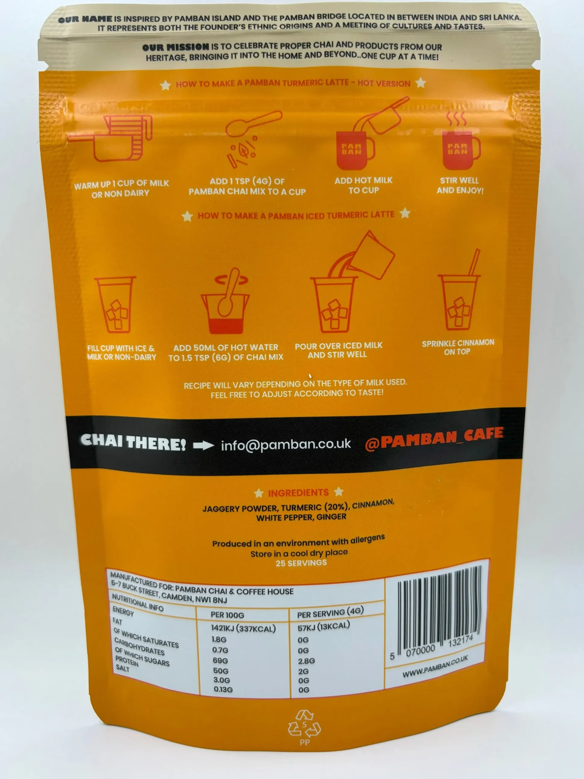 Pamban Turmeric Latte Blend 100g
