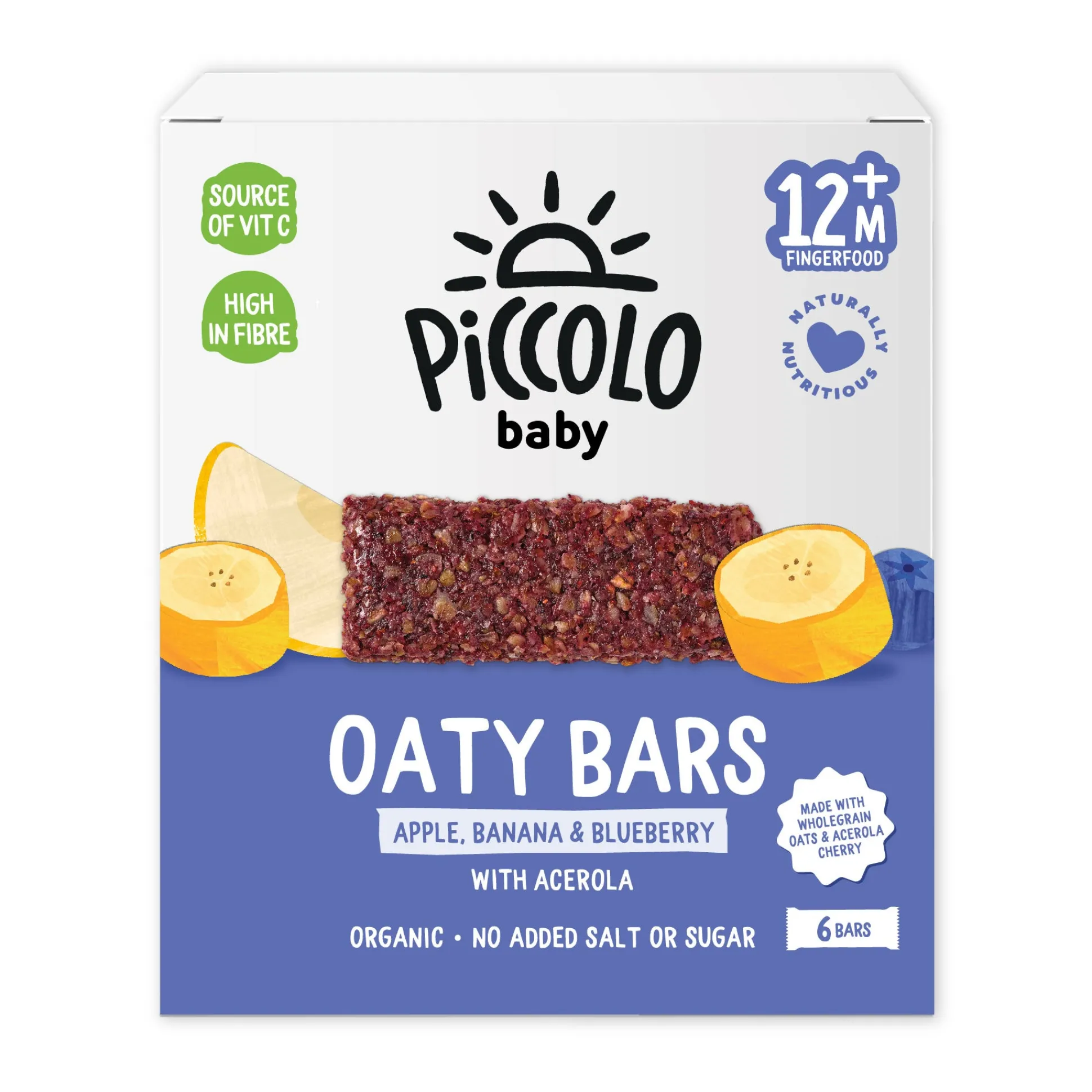 Piccolo Apple Banana Blueberry Oaty Bars 6x23g