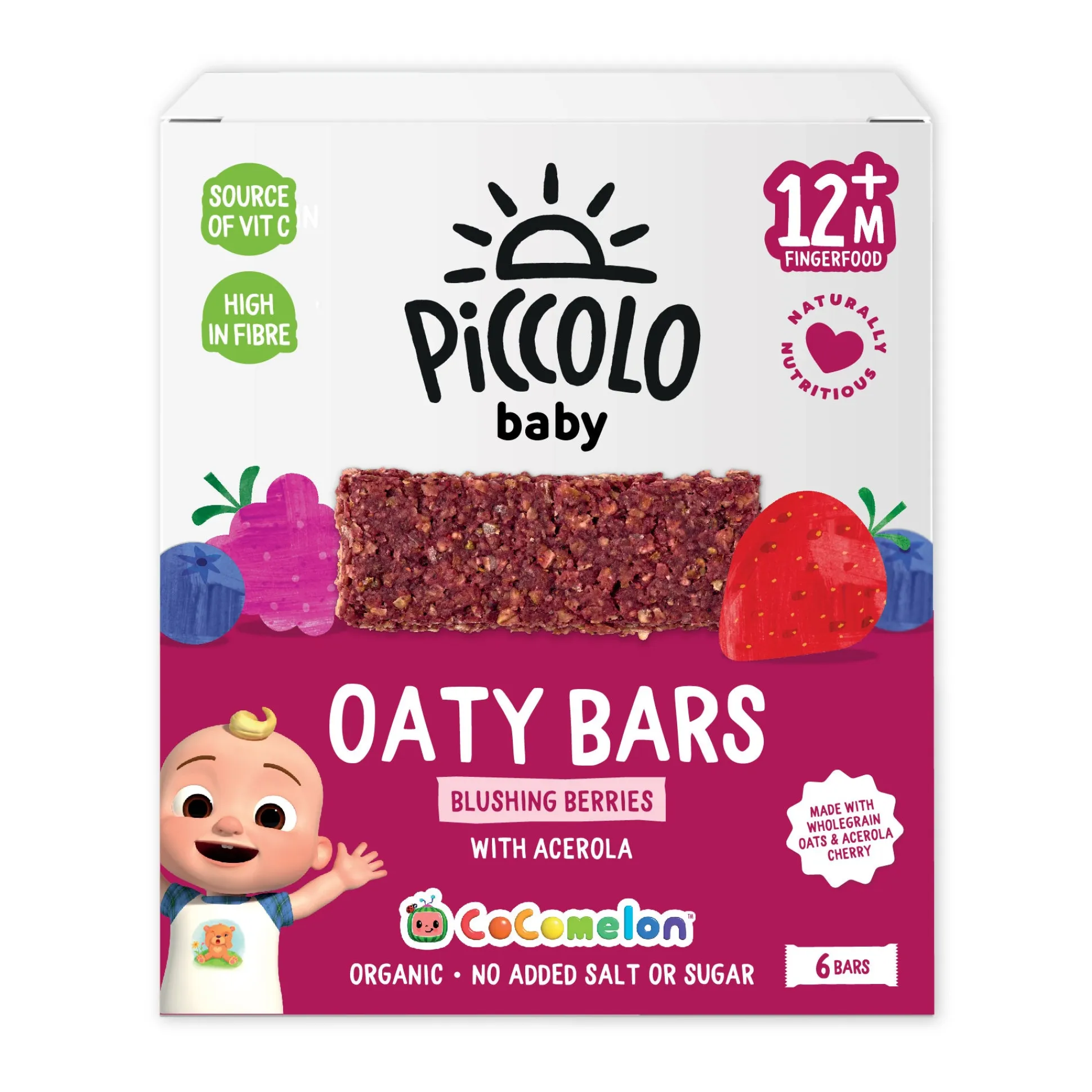 Piccolo Blushing Berries Oaty Bars 6x23g