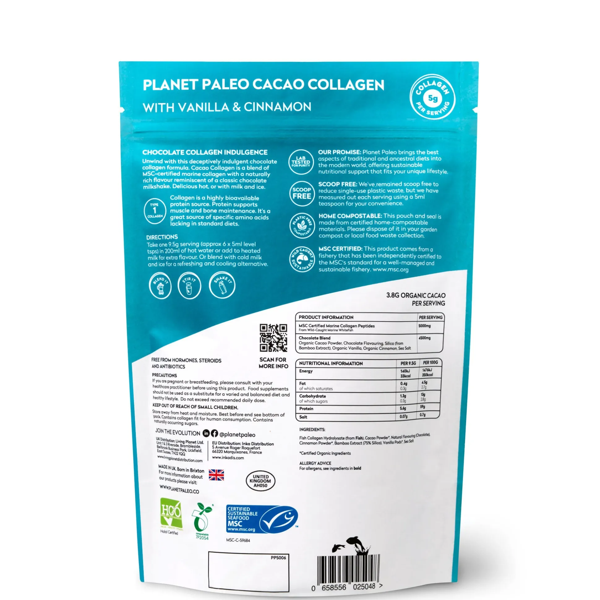 Planet Paleo Cacao Collagen 285g