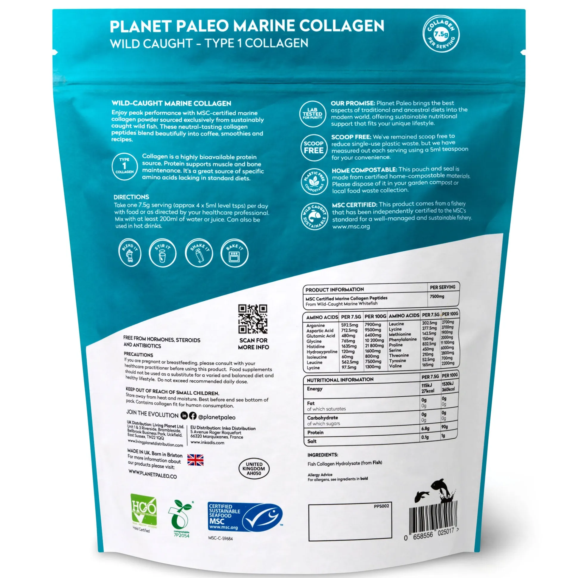 Planet Paleo Marine Collagen 450g