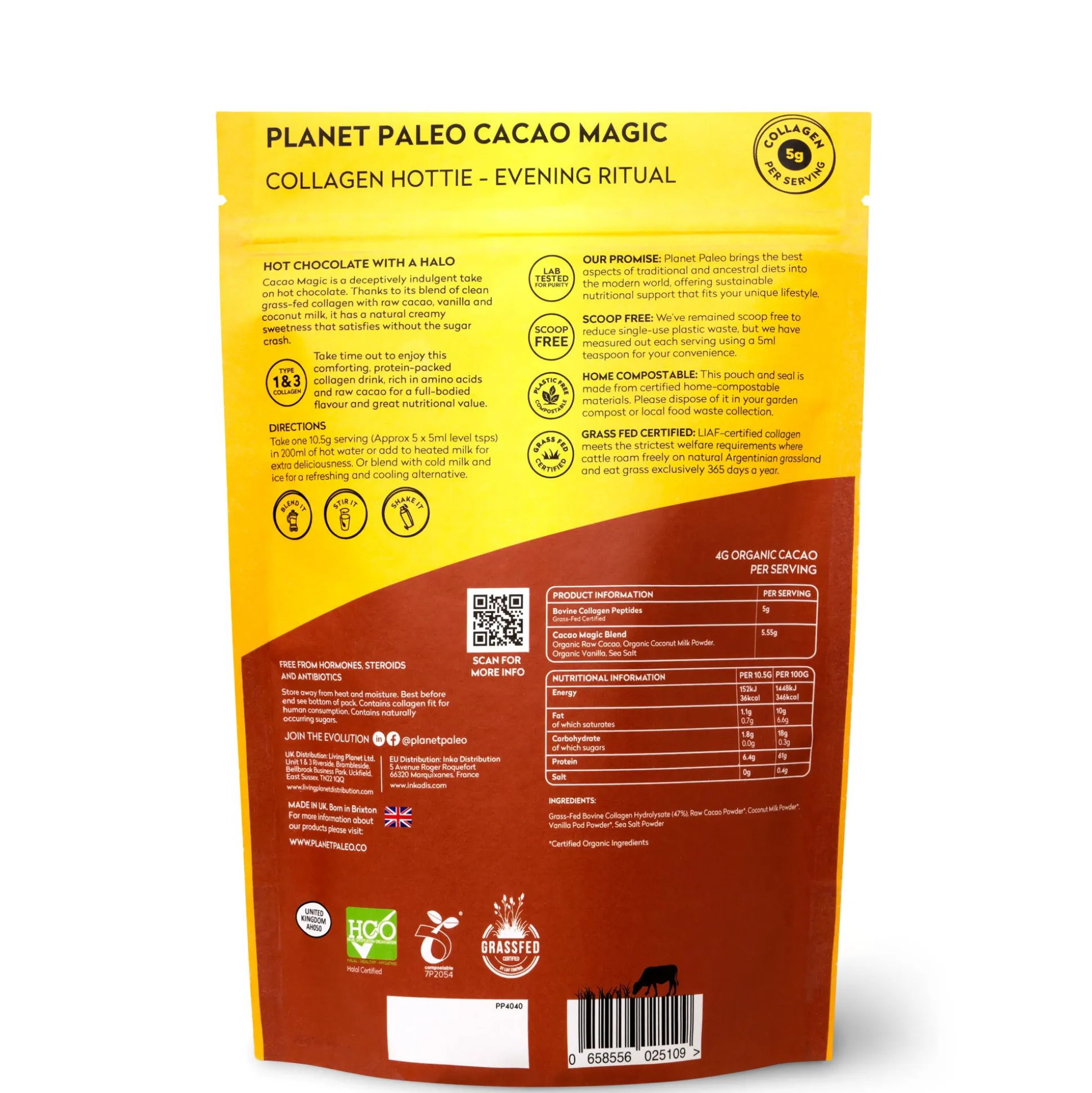 Planet Paleo Pure Collagen - Cacao Magic 264g
