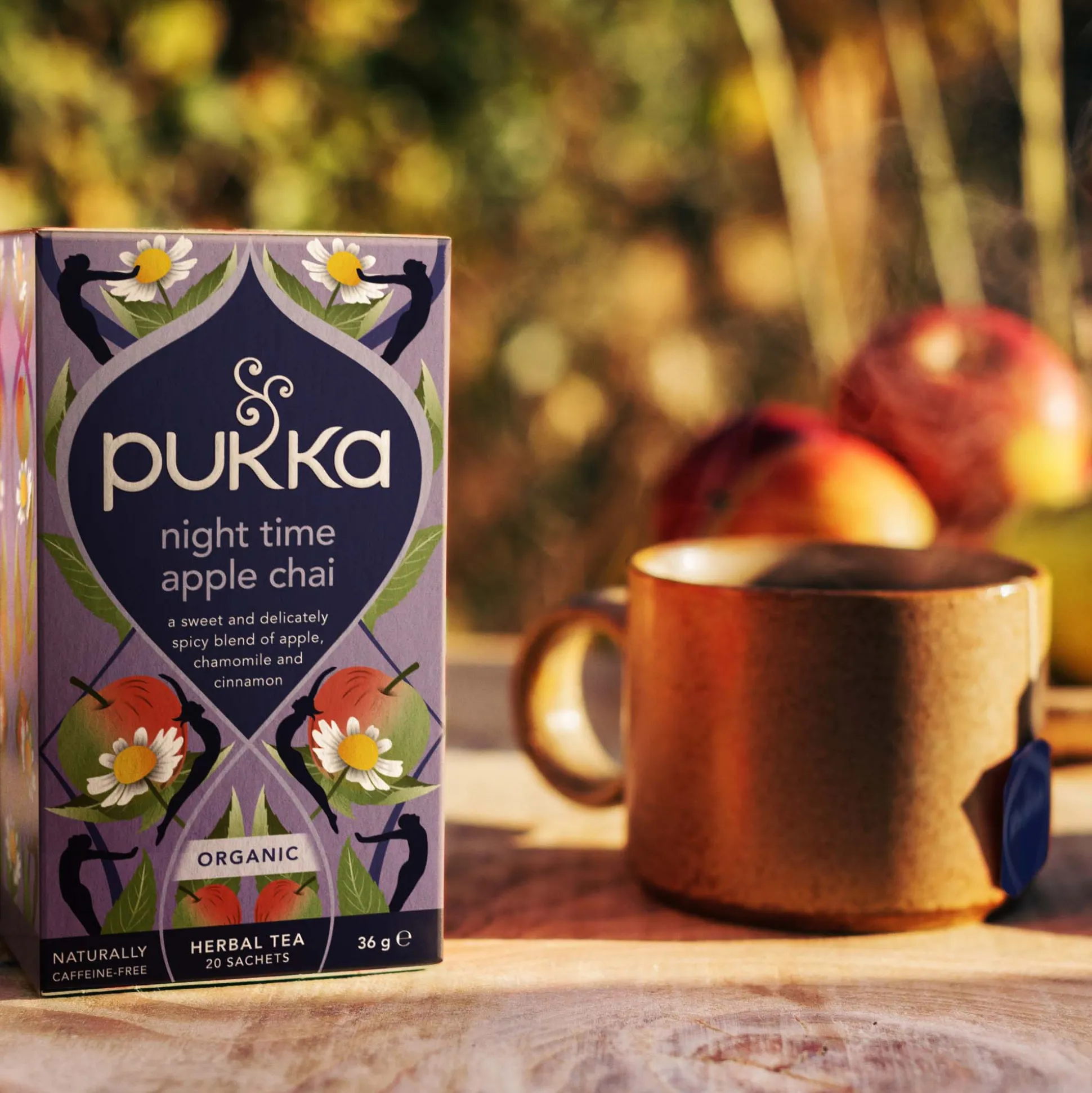 Pukka Organic Night Time Apple Chai Herbal Tea With Chamomile 20 bags
