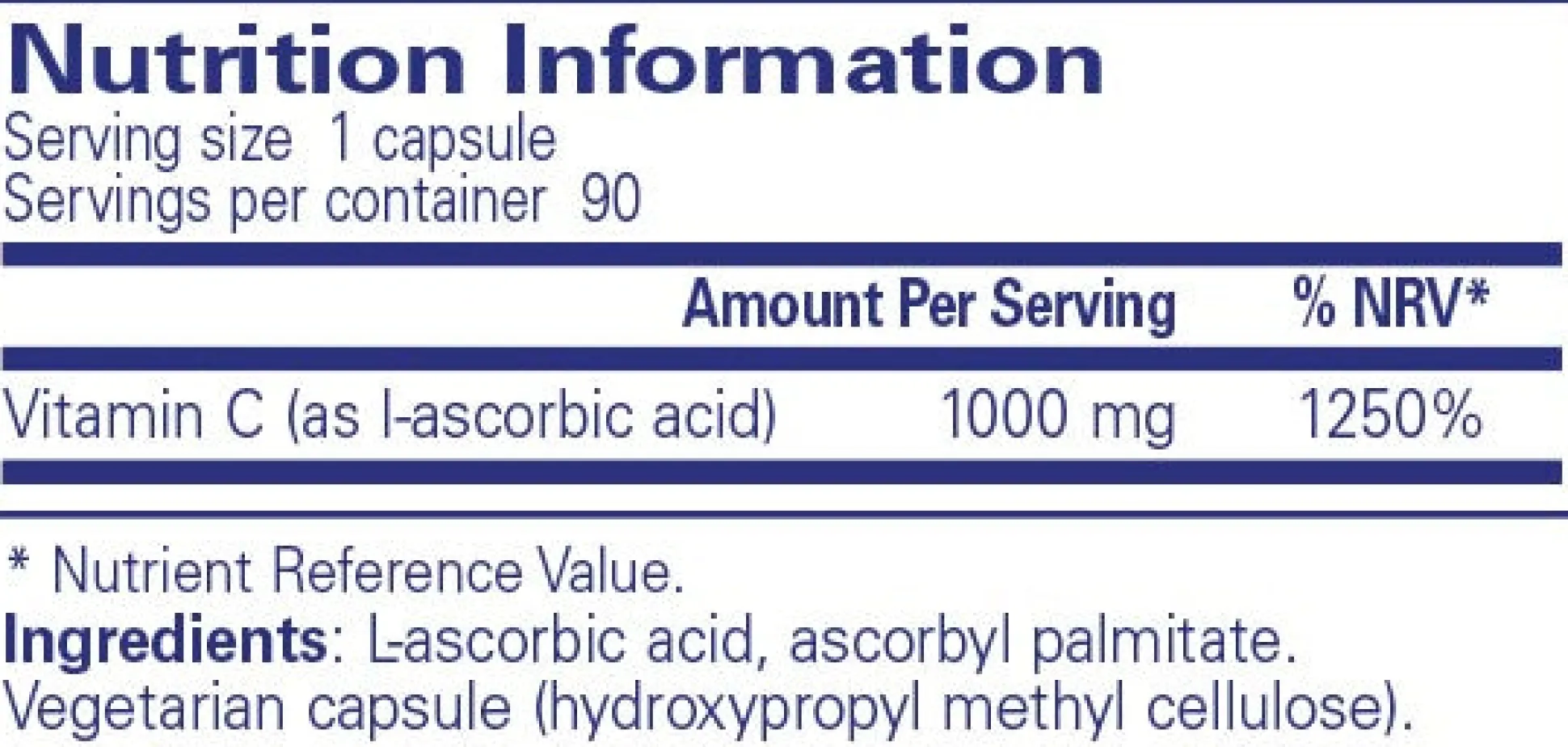 Pure Encapsulations Ascorbic Acid 90 caps