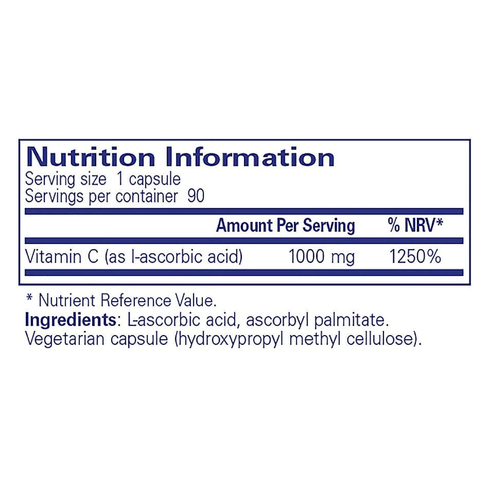 Pure Encapsulations Ascorbic Acid 90 caps