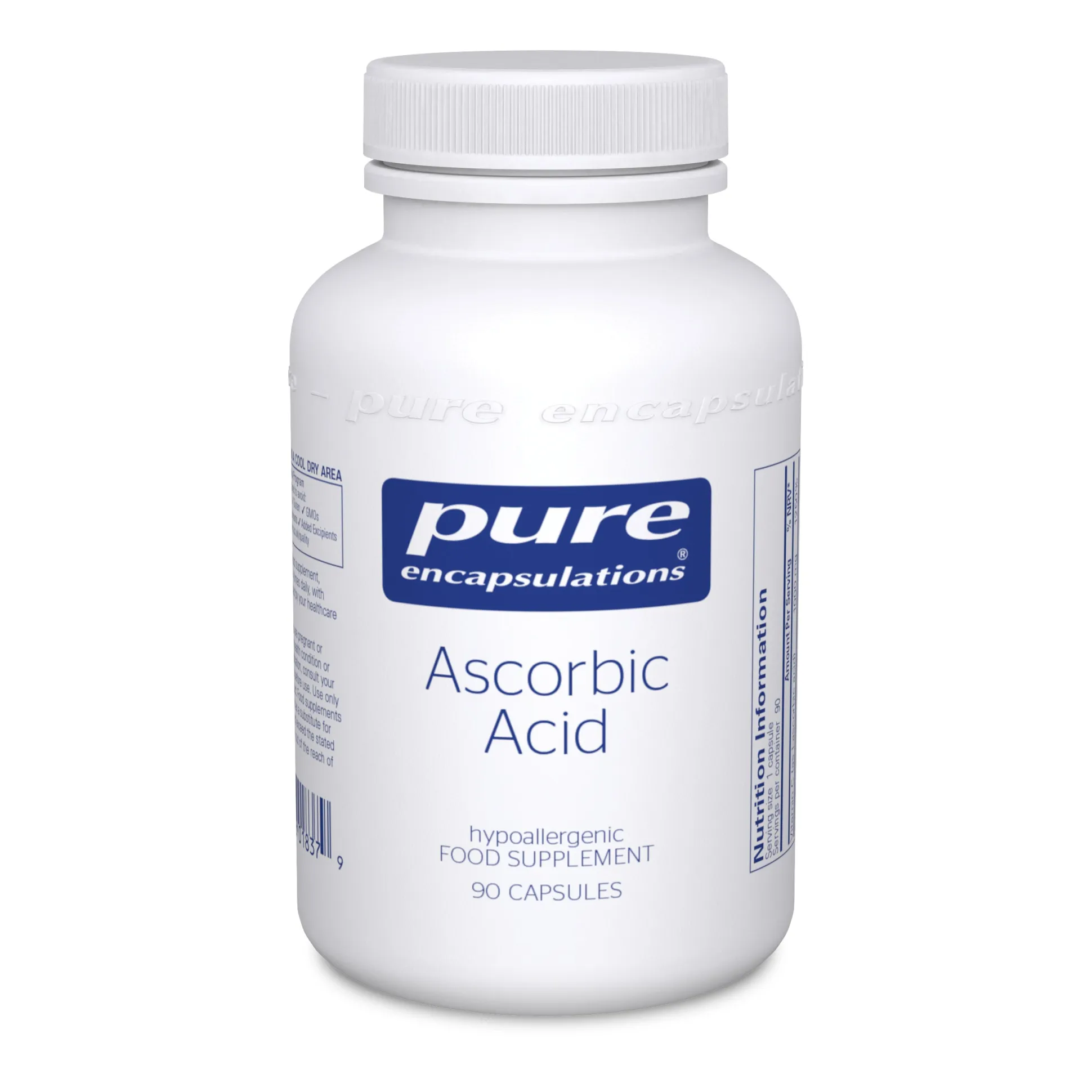 Pure Encapsulations Ascorbic Acid 90 caps