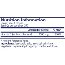 Pure Encapsulations Ascorbic Acid 250 caps
